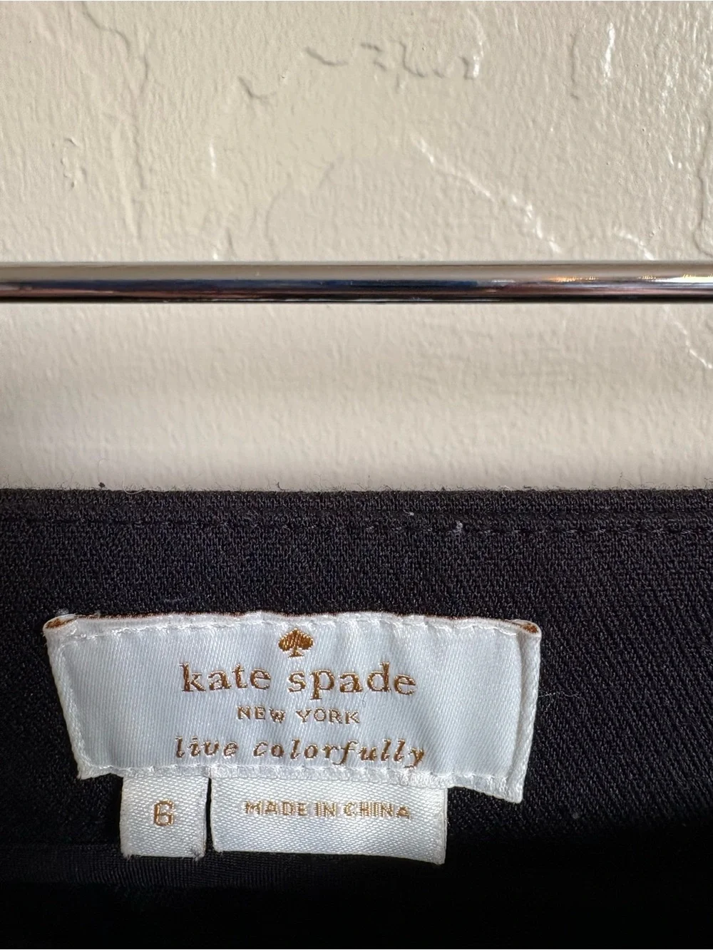 Kate Spade Black Cropped Ankle Trouser Pants Size 6 Casual Solid Color Basic